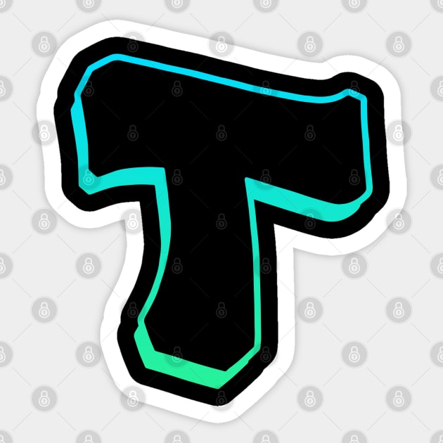 Letter T - Outline Sticker by Dmitri